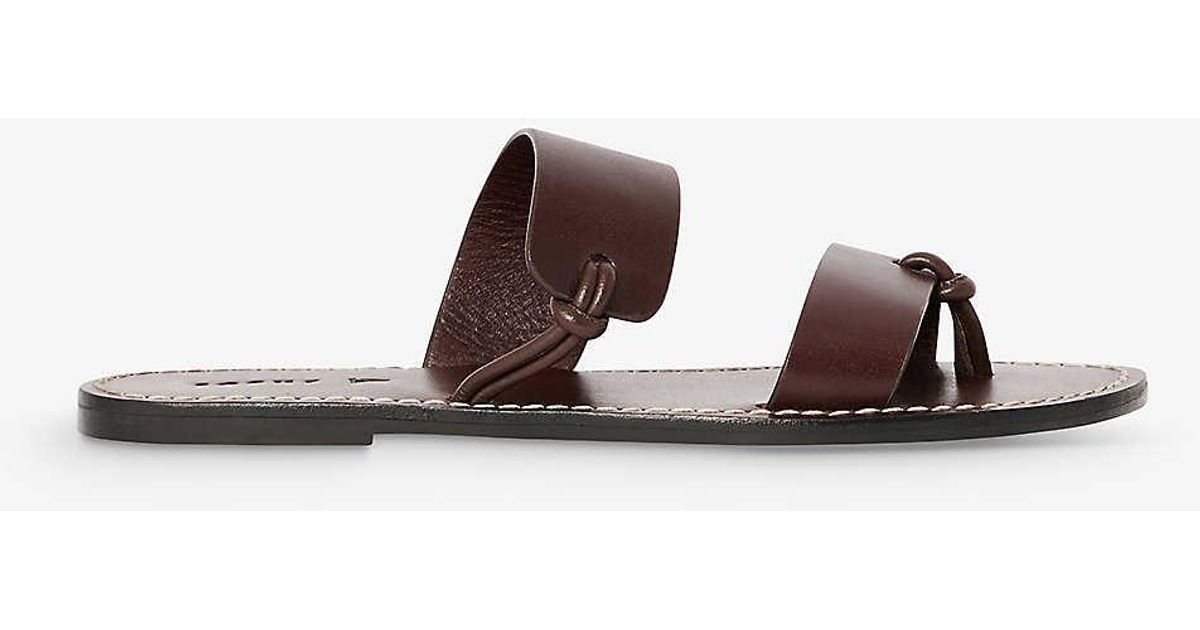 Soeur Uptown Leather Sandals in Brown | Lyst UK