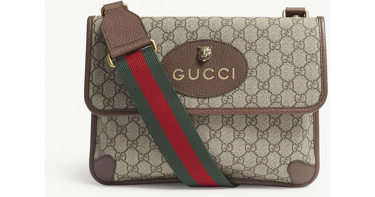 gucci vintage supreme canvas shoulder bag