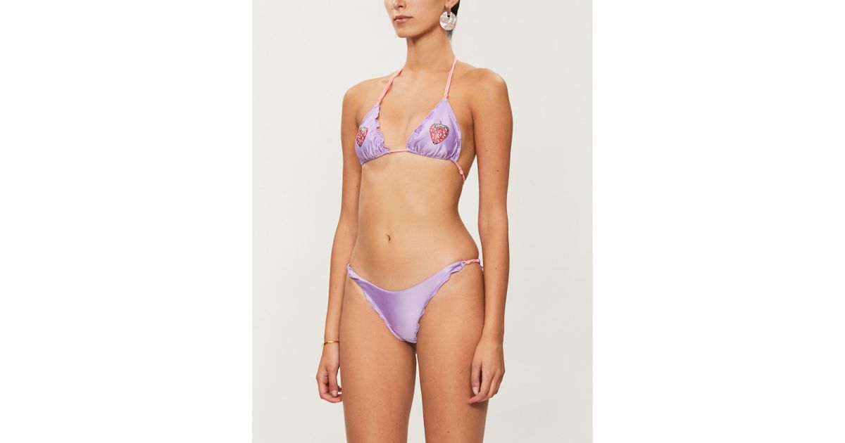 Agent Provocateur Synthetic Rozie Bikini Top Lilac in Purple - Lyst