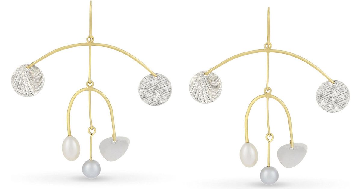 Lyst Becca Jewellery Peggy 8 Mobile Earrings In White
