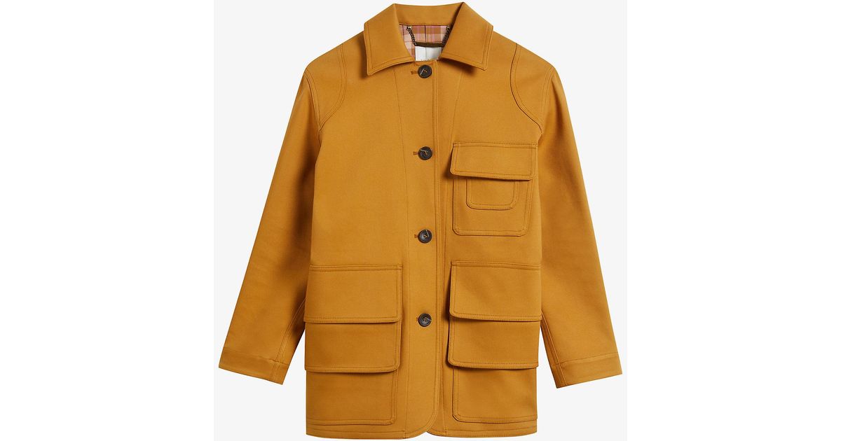 Ted Baker Biancia Patchpocket Relaxedfit Hunting Jacket in Yellow Lyst