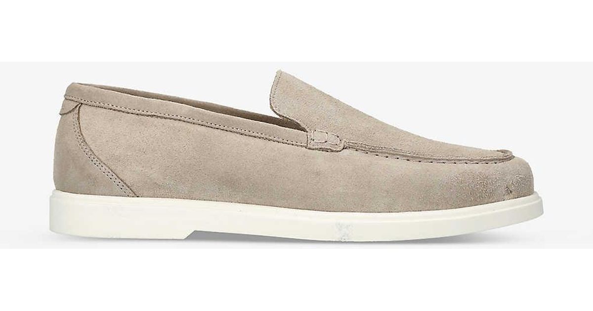 Loake Tuscany Slip-on Suede Loafers in White for Men | Lyst