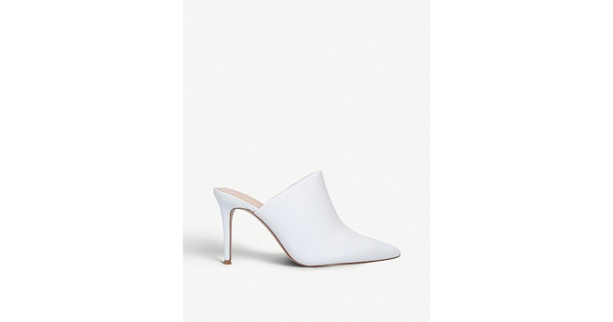 aldo white mules