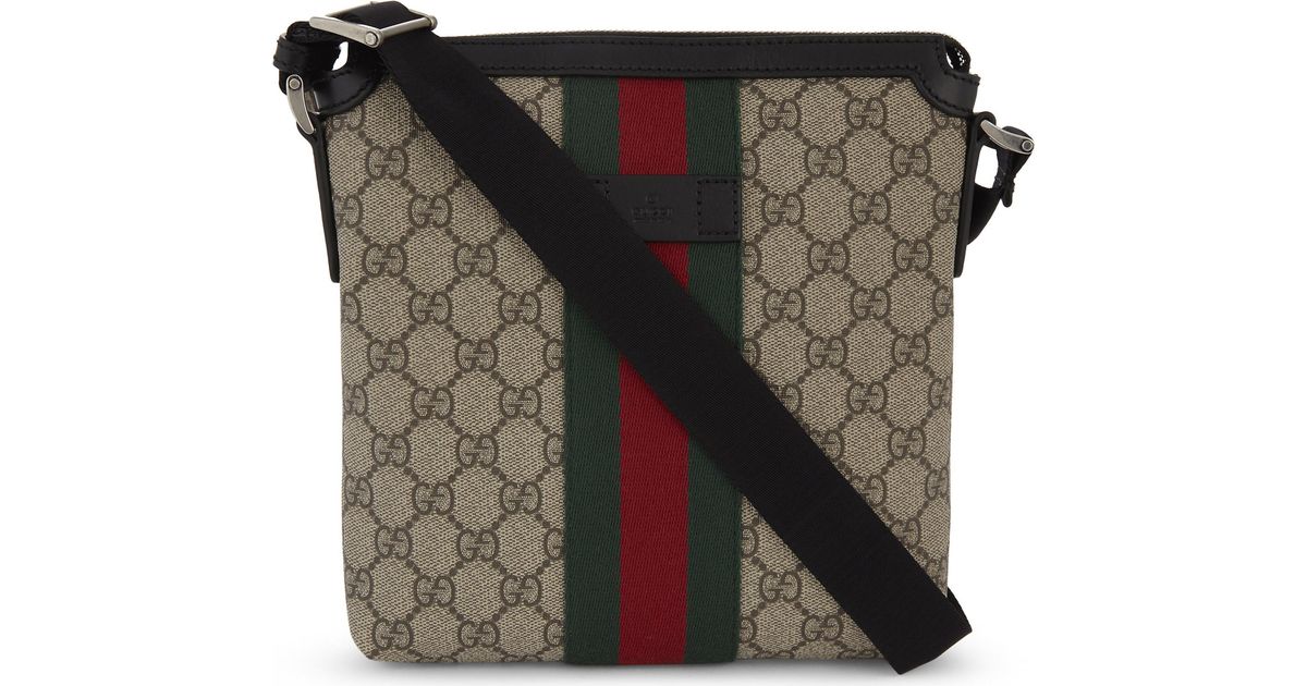 Gucci GG Supreme Web-striped Belt Bag in Natural for Men