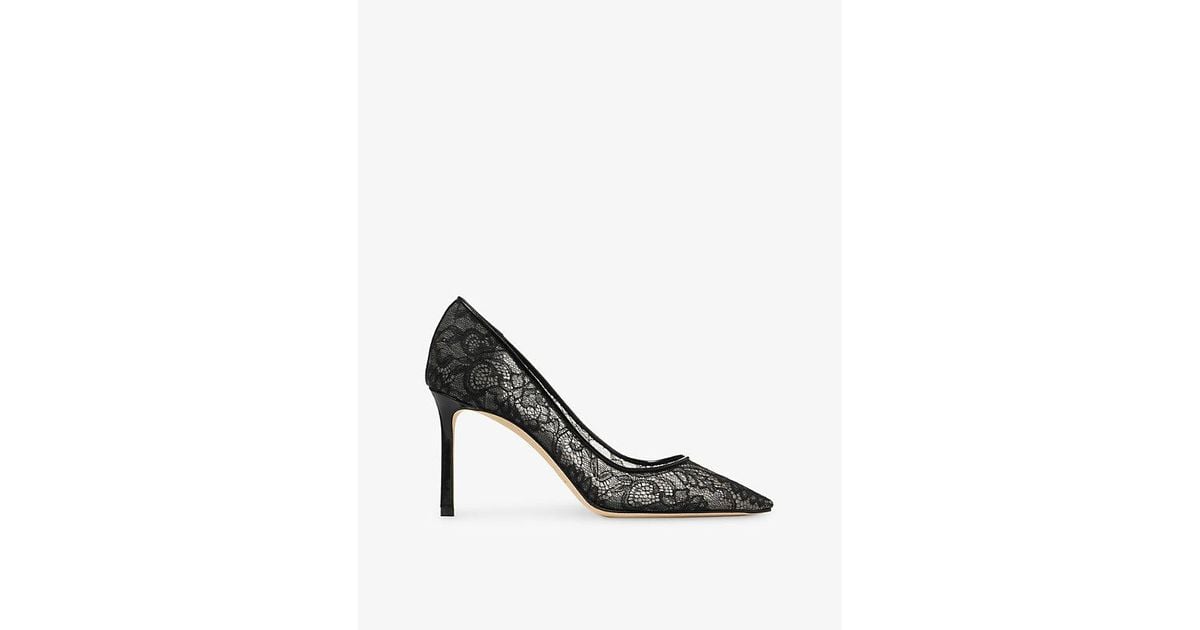 Jimmy Choo Romy 85 Lace Pumps in Black Lyst UK