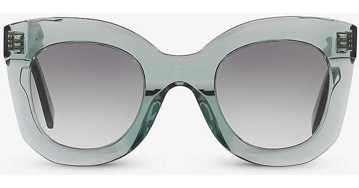 Celine Cl000195 Cl4005in Rectangle frame Acetate Sunglasses in