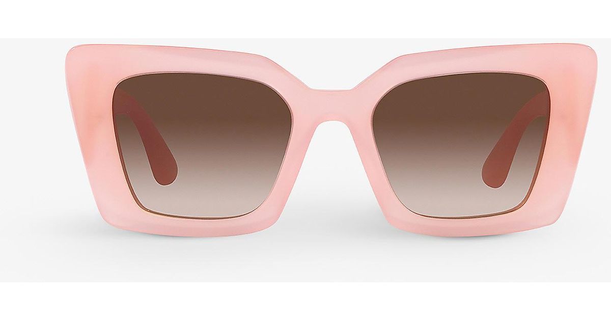 Burberry Be4344 Daisy Square-frame Acetate Sunglasses in Pink | Lyst Canada