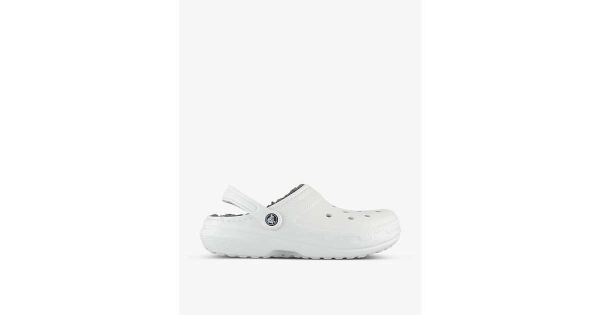 Crocs™ Classic Shearling Lined Rubber Clogs in White for Men Lyst