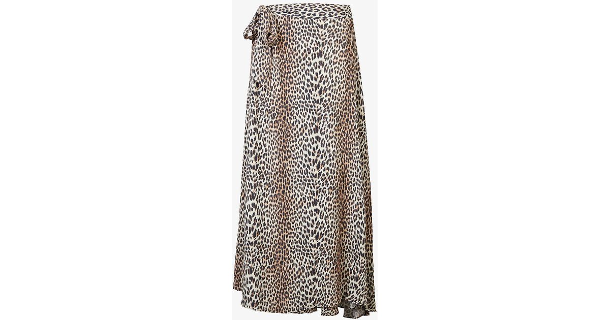 Zadig & Voltaire Synthetic Johan Leopard-print Woven Midi Skirt | Lyst UK