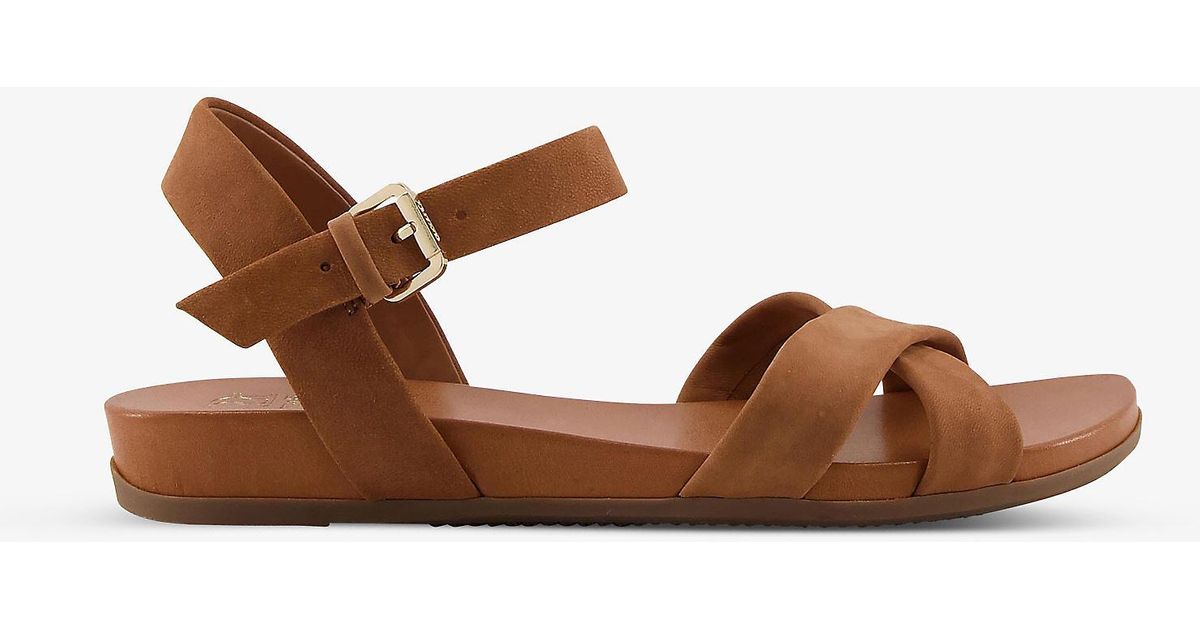 Dune Landie Cross-strap Leather Sandals - Lyst