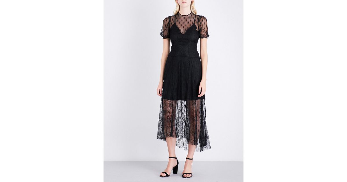maje black lace dress