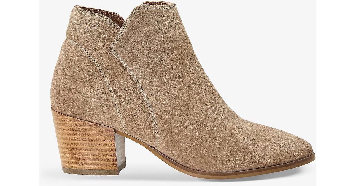Dune Parlor Croppedlength Suede Ankle Boots in SandSuede (Natural