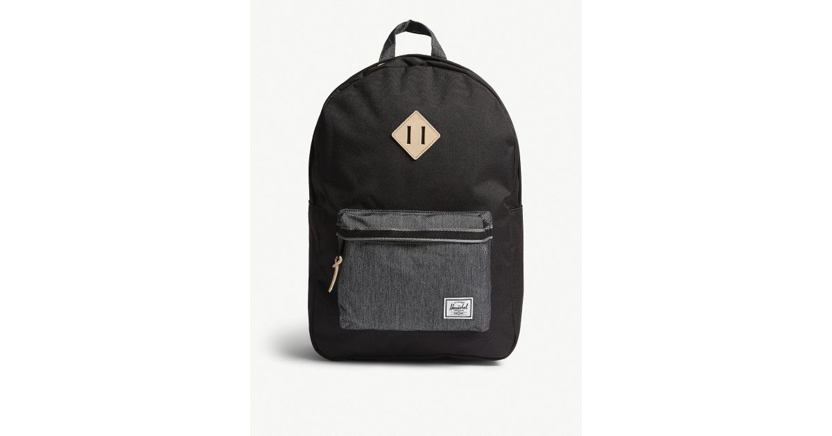heritage offset denim backpack