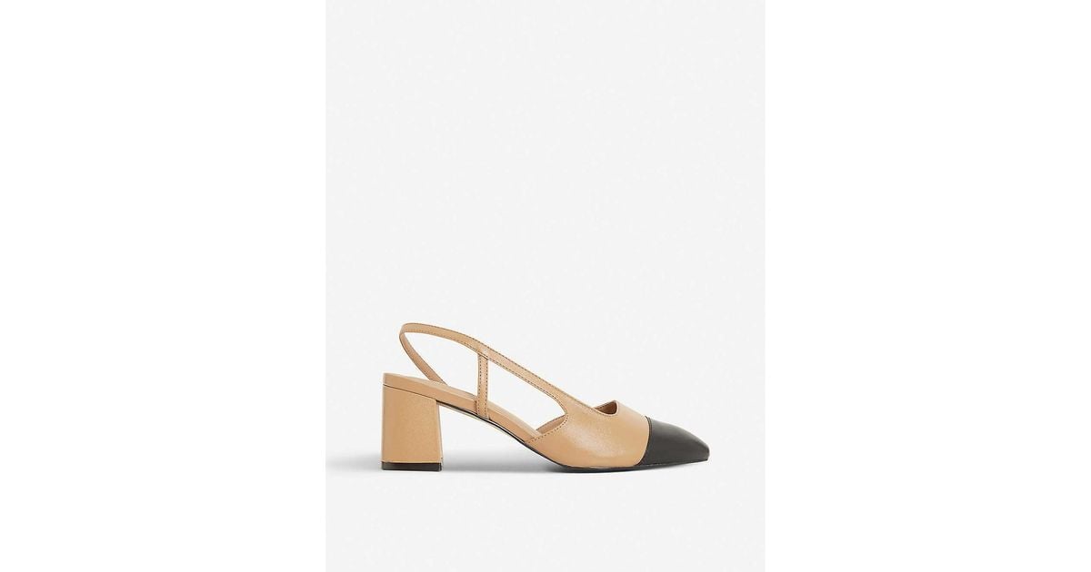 dune croft leather slingback courts