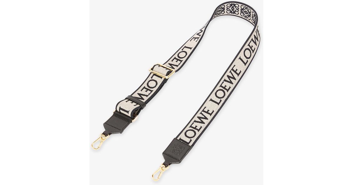 Loewe Anagram Loop Cotton And Leather Bag Strap Lyst Australia