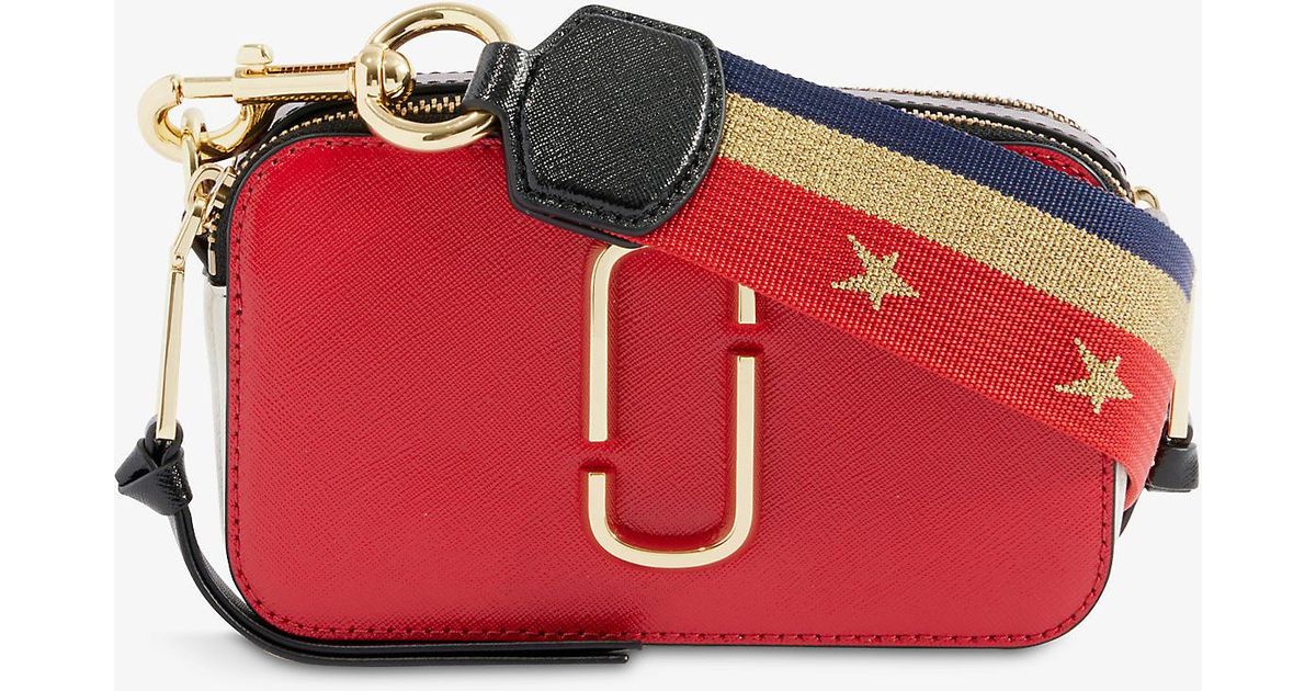 Snapshot leather crossbody bag Marc Jacobs Red in Leather - 36504309