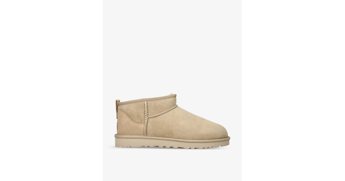 SNAP MINI ANKLE BOOTS IN BLACK SUEDE AND SHEARLING LINING