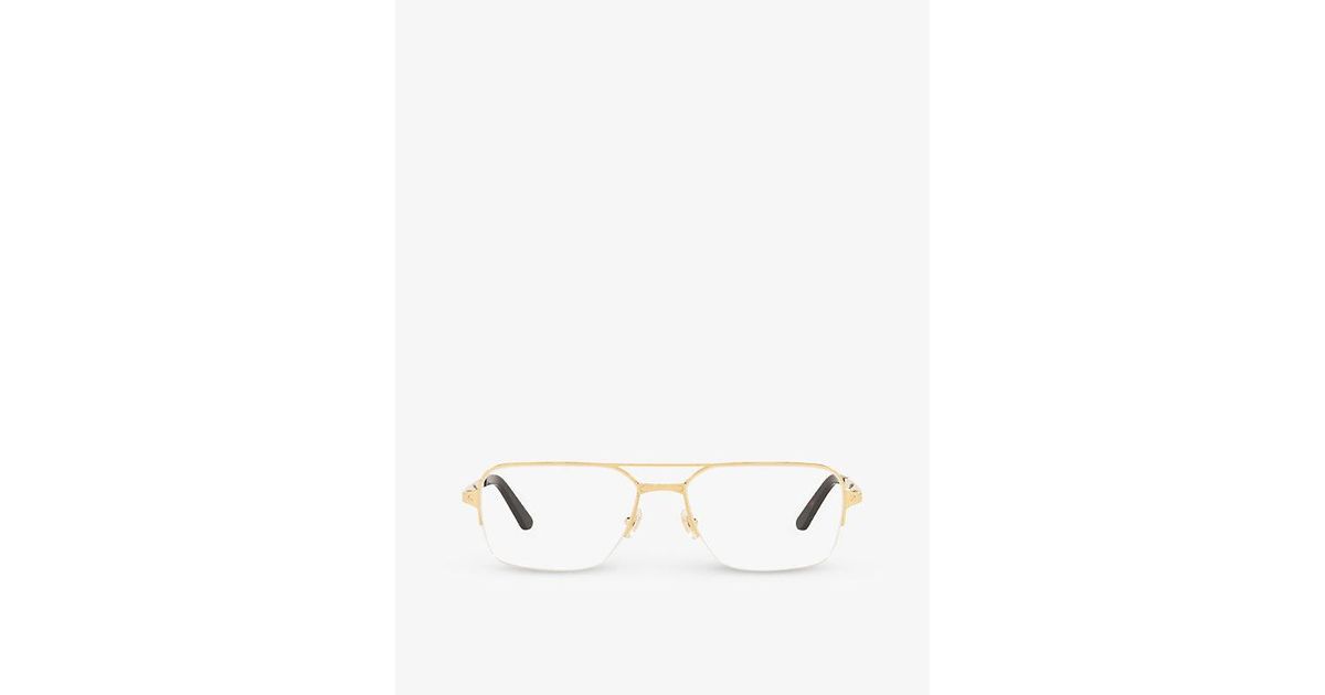 Cartier Ct0308o Rectangle-frame Metal Sunglasses in White | Lyst Australia