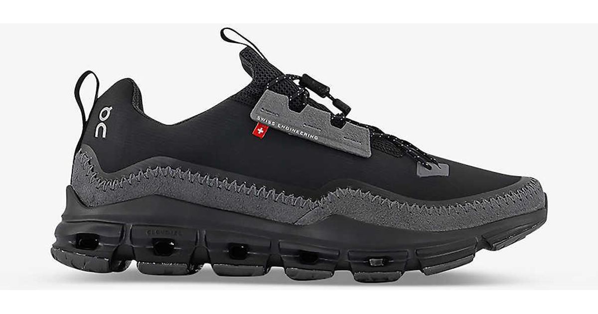 On Running Cloudaway Cushionedsole Mesh Lowtop Trainers in Black for