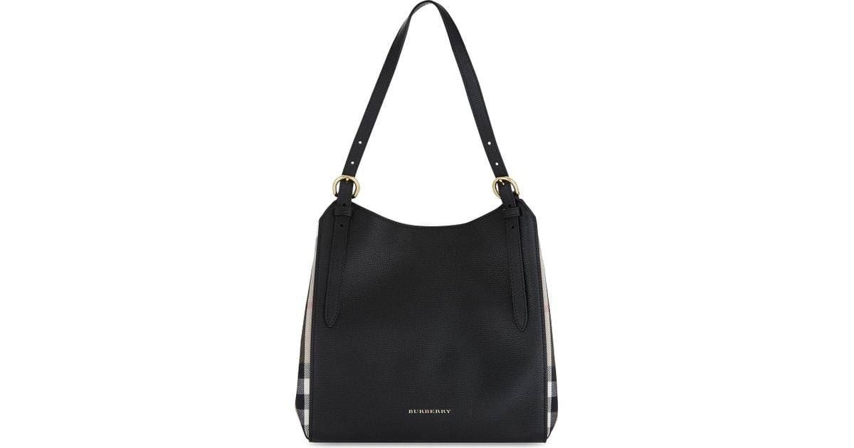 Burberry Canterbury Leather Tote in Black | Lyst