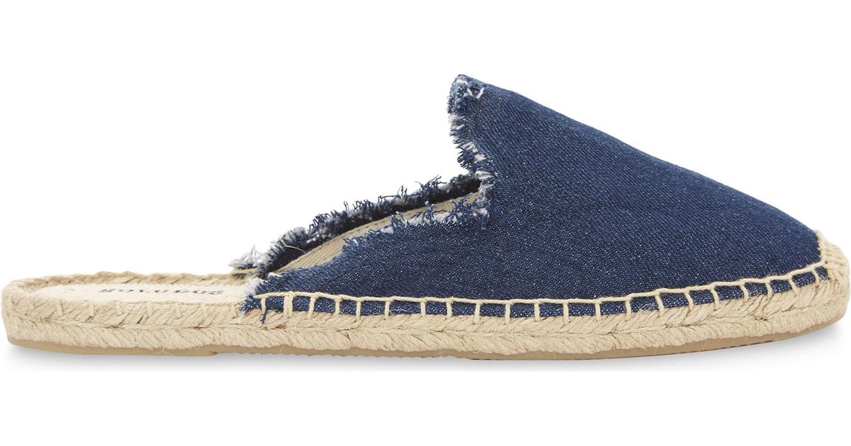 Soludos Frayed Denim Mule Espadrilles 