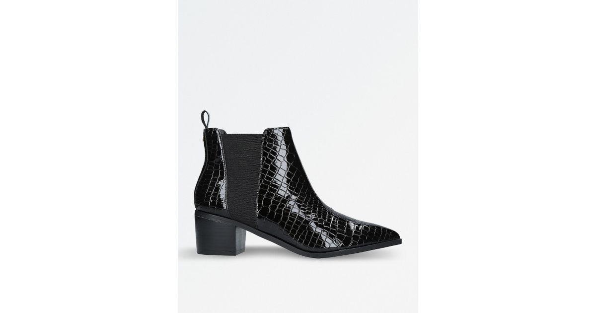 croc print chelsea boots