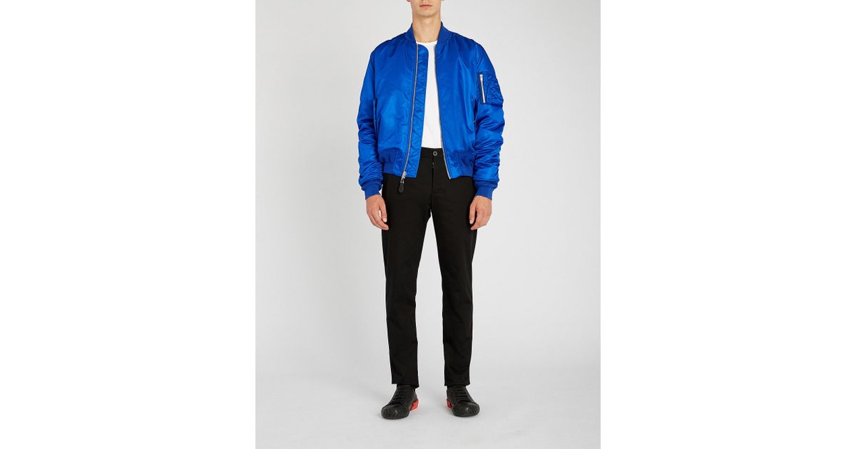 ブルゾン Mm6 Satin Bomber Jacket Maison Margiela MM6 Satin Oversized Bomber Jacket with Snap