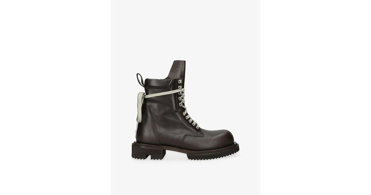 Rick Owens Low Army Gabe Leather Ankle Boots in Black for Men 