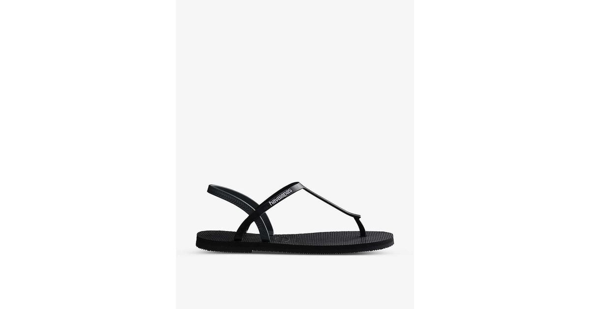Havaianas You Paraty Logo-embossed Rubber Sandals in Black | Lyst