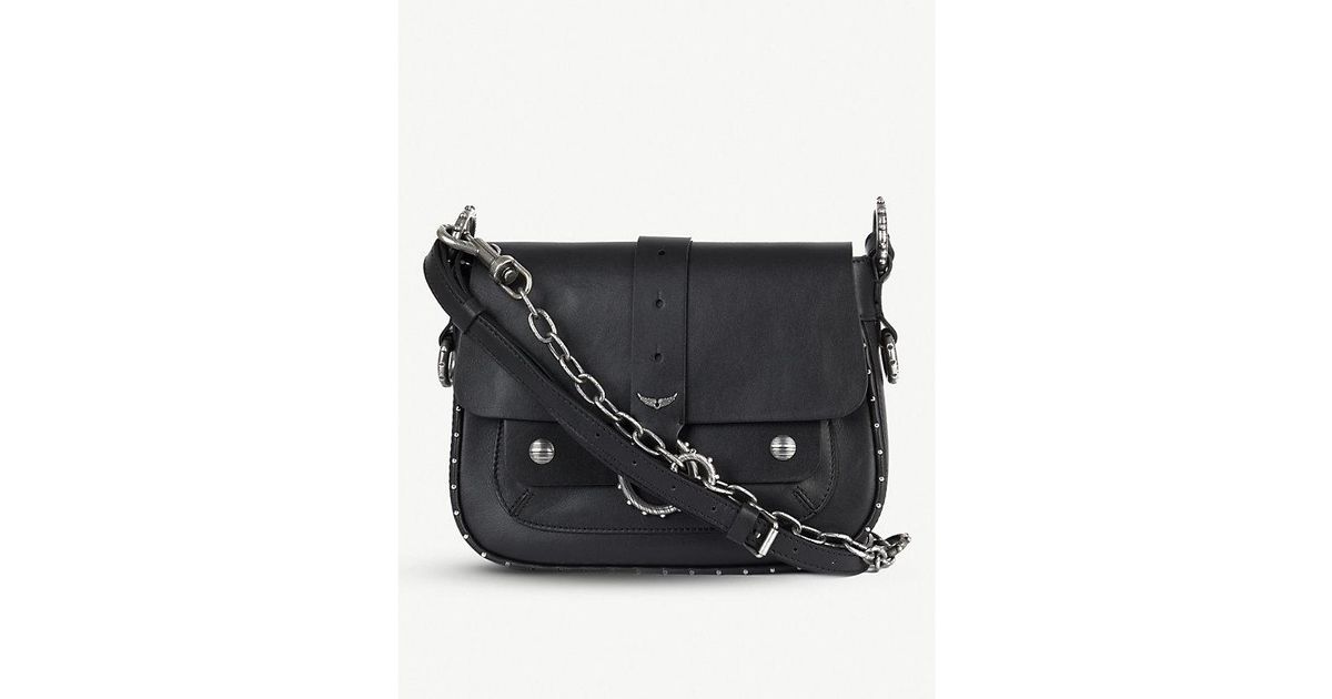 Zadig & Voltaire Kate Studded Leather Crossbody Bag in Black Lyst