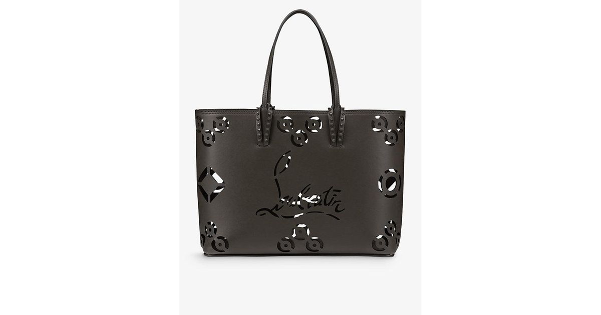 Christian Louboutin Cabata Large Perforated-leather Tote Bag in Black ...