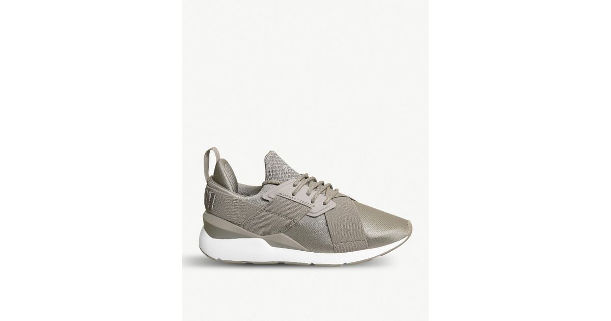 PUMA Muse X-strap Synthetic Trainer in Gray - Lyst