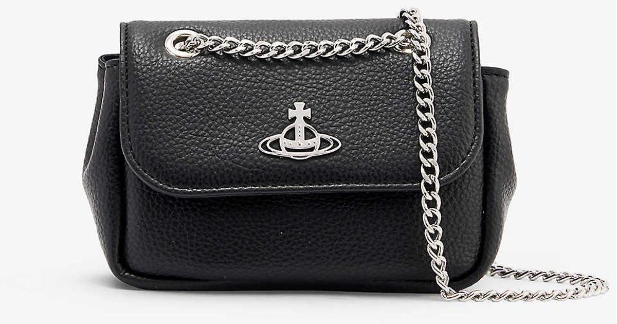 Vivienne Westwood Emma Veganleather Shoulder Bag in Black Lyst