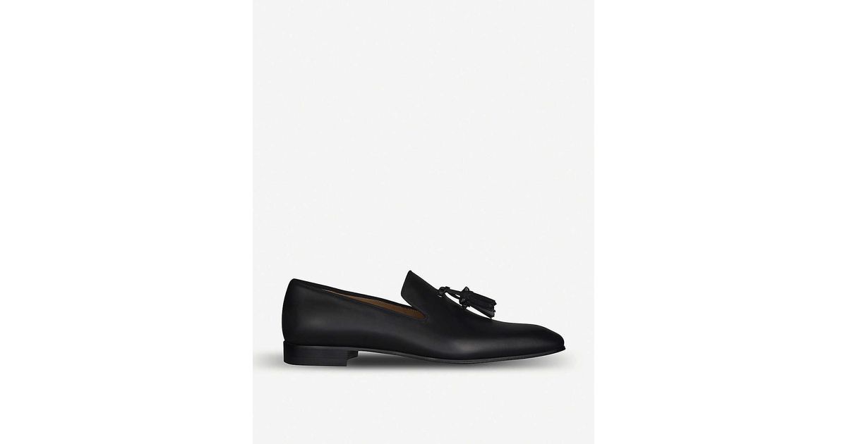 Christian Louboutin Dandelion Tassel Leather Loafers in Black for Men Lyst