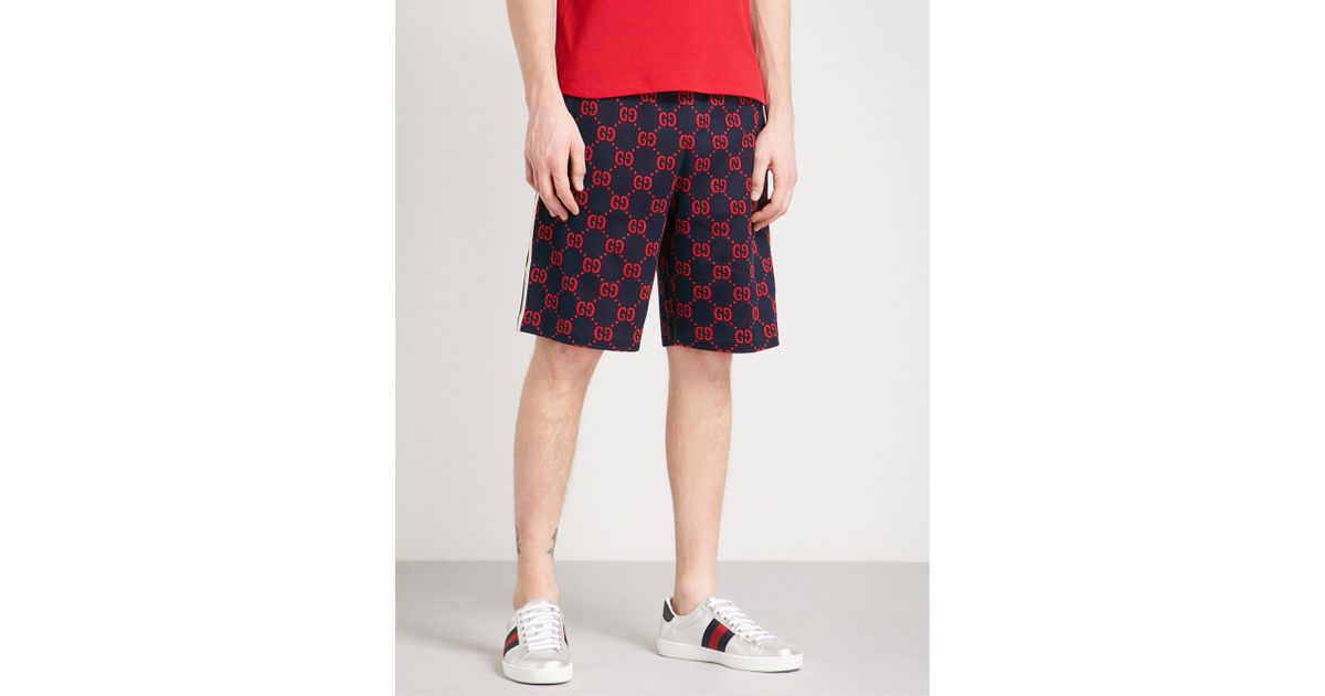 Cotton Jersey Basketball Shorts in White - Gucci