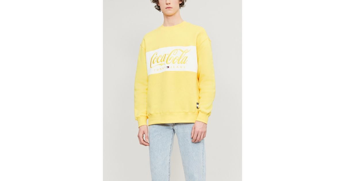 Tommy Hilfiger Tommy X Coca Cola Logo-print Cotton-blend Sweatshirt in  Yellow for Men | Lyst