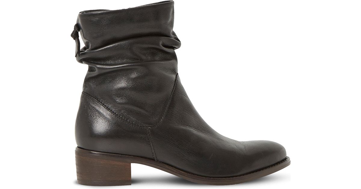 ladies black leather ankle boots