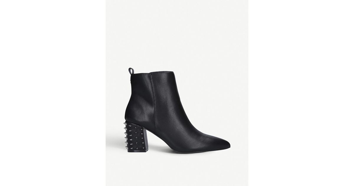 kurt geiger black studded ankle boots