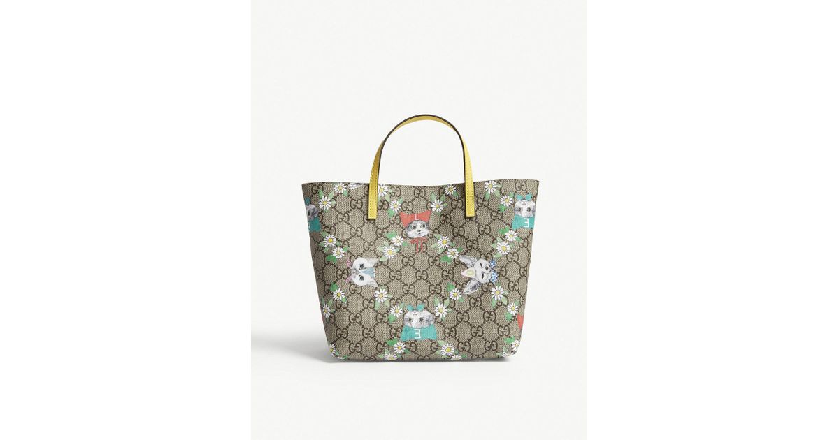 gucci tote cat