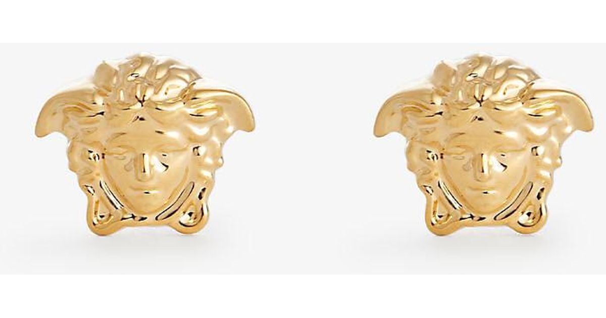 Versace Medusa Brass Stud Earrings in Gold (Metallic) Lyst