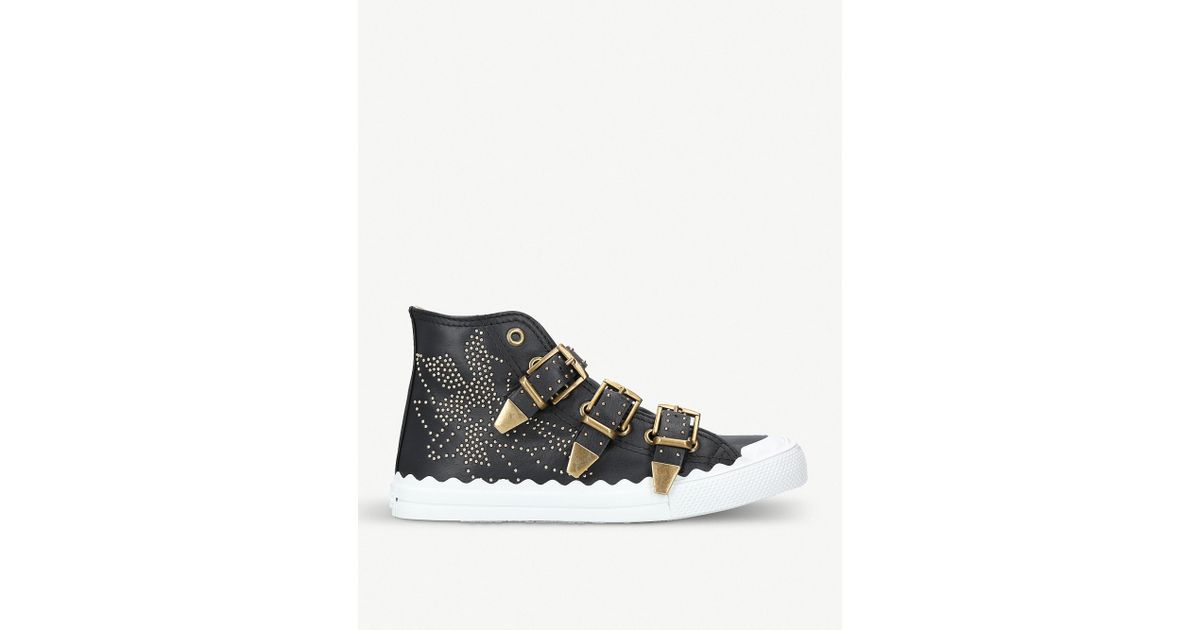 chloe kyle studded sneakers