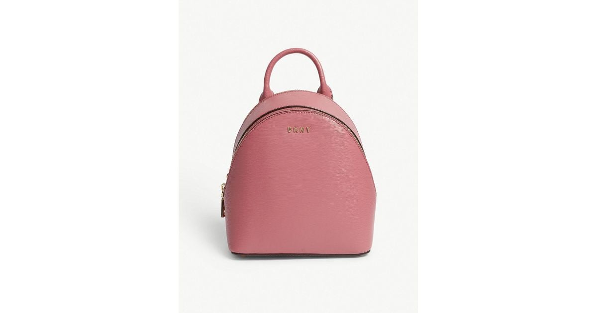 DKNY Bryant Park Mini Leather Backpack in Pink | Lyst