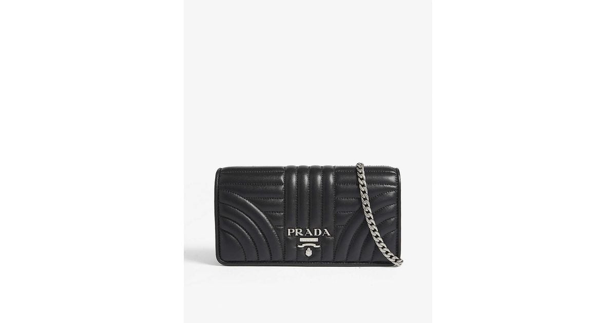 Prada Black Quilted Chain Wallet Bag Prada