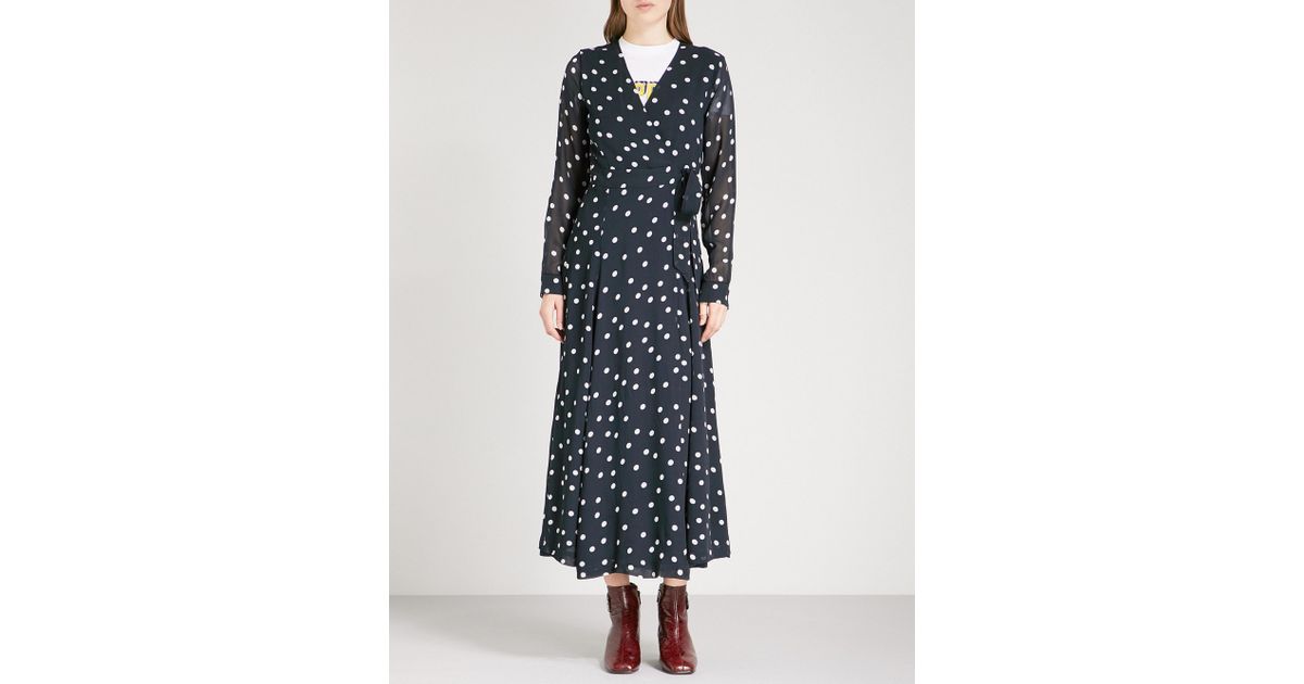 ganni marceau georgette maxi dress