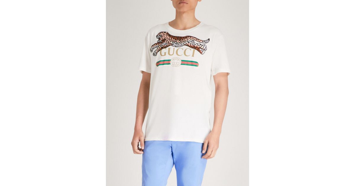 gucci t shirt leopard