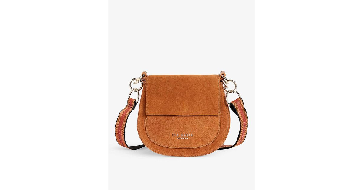 ted baker leather round cross body bolsa