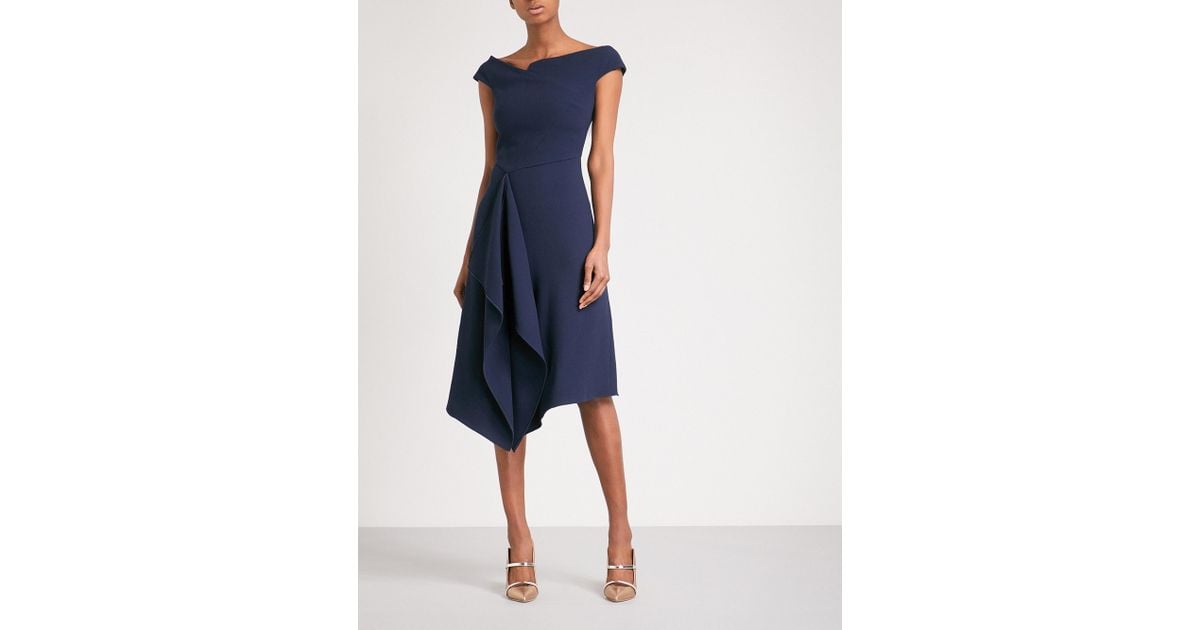 roland mouret navy barwick dress
