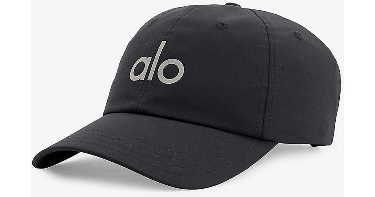 Alo Yoga Off-duty Logo-print Stretch-woven Baseball Cap in Black