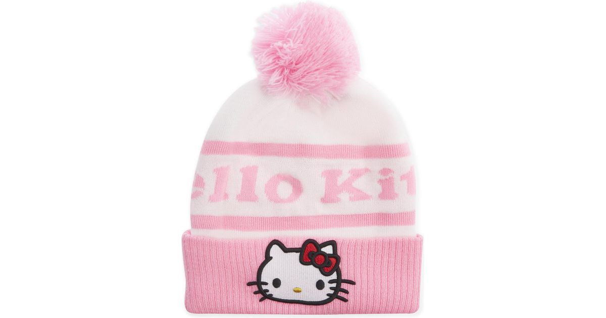 Gcds Hello Kitty Knitted Beanie in Pink | Lyst