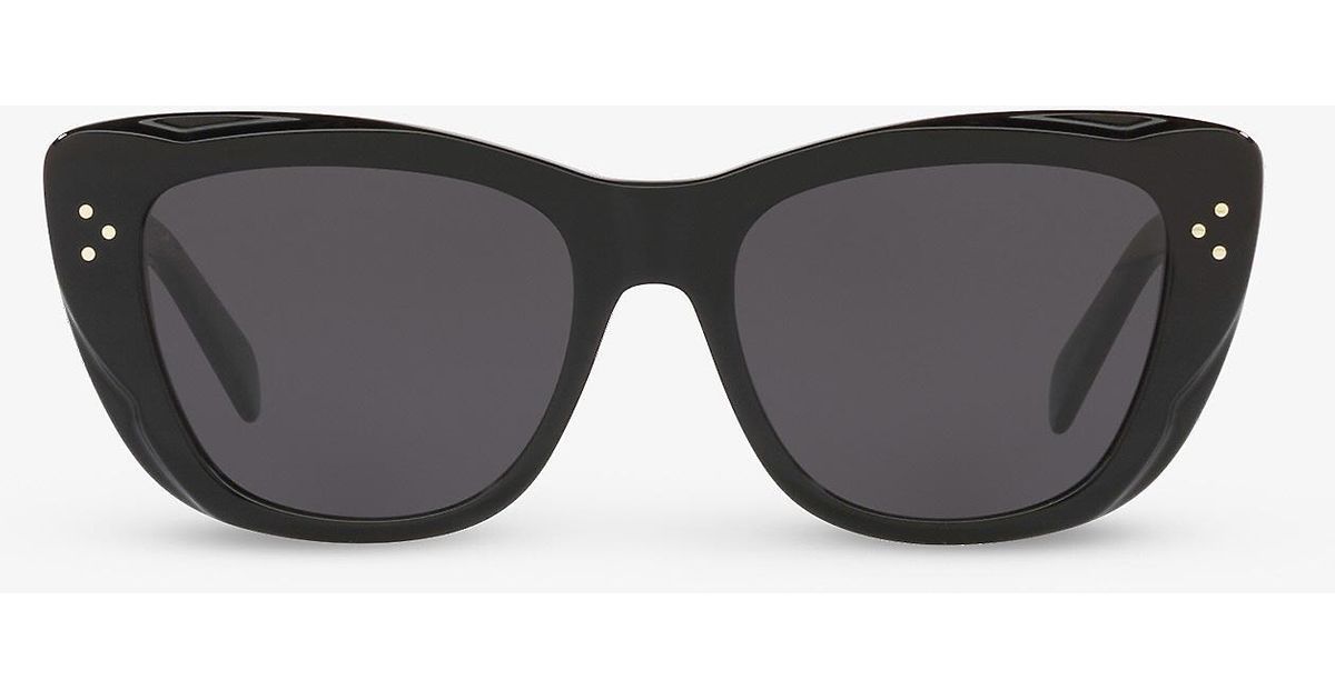 Celine Cl40199i Cat Eyeframe Acetate Sunglasses in Black Lyst Canada